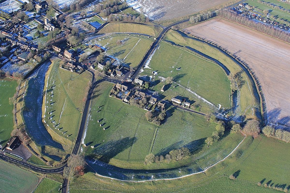 Aerial photo of Avebury, copyright Bob Clarke