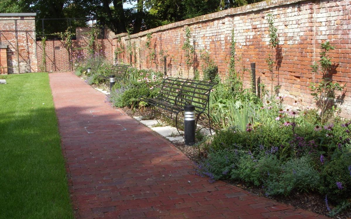 Planting and benches within Bourne Hill gardens