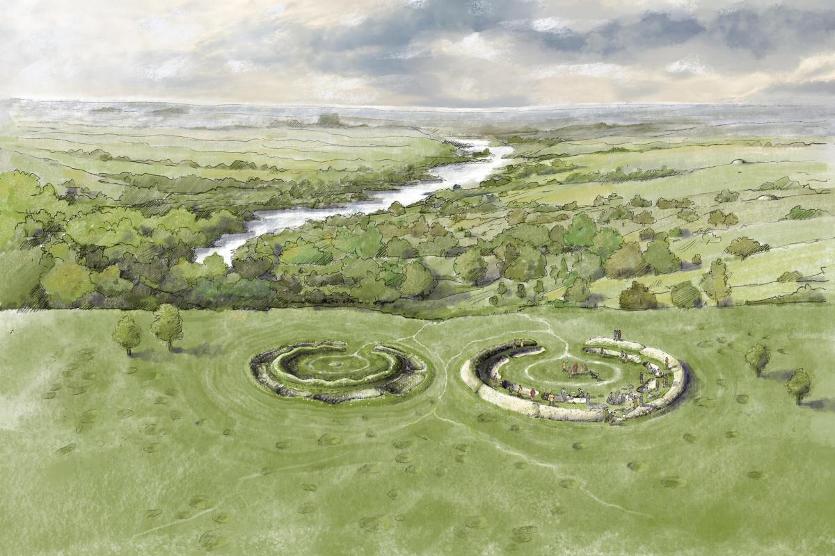 Reconstruction Neolithic causewayed enclosures 