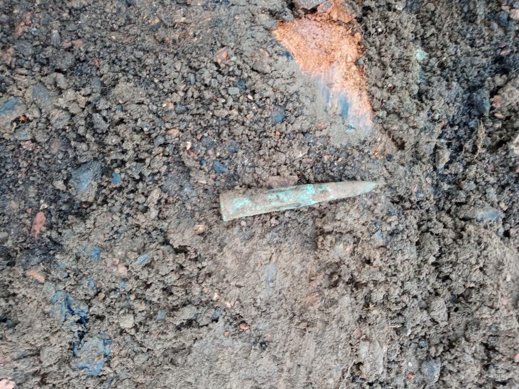 Bullet uncovered at Mile End POW Camp