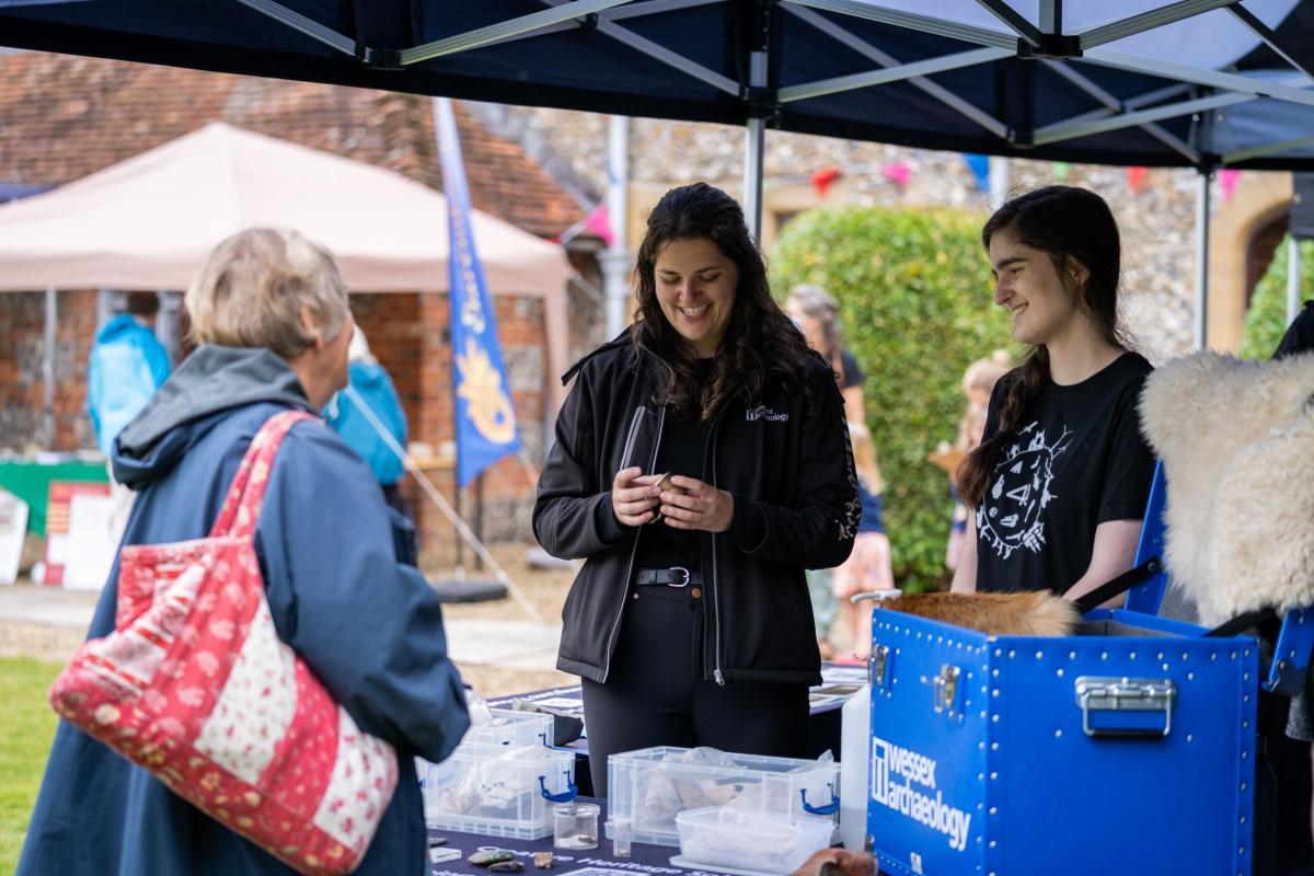 Interacting with the public at Salisbury Museum