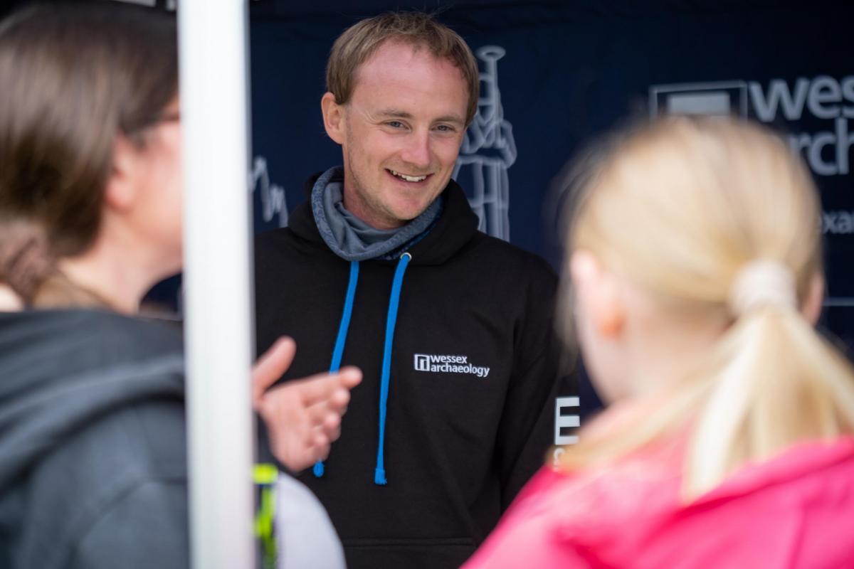 Interacting with the public at Salisbury Museum