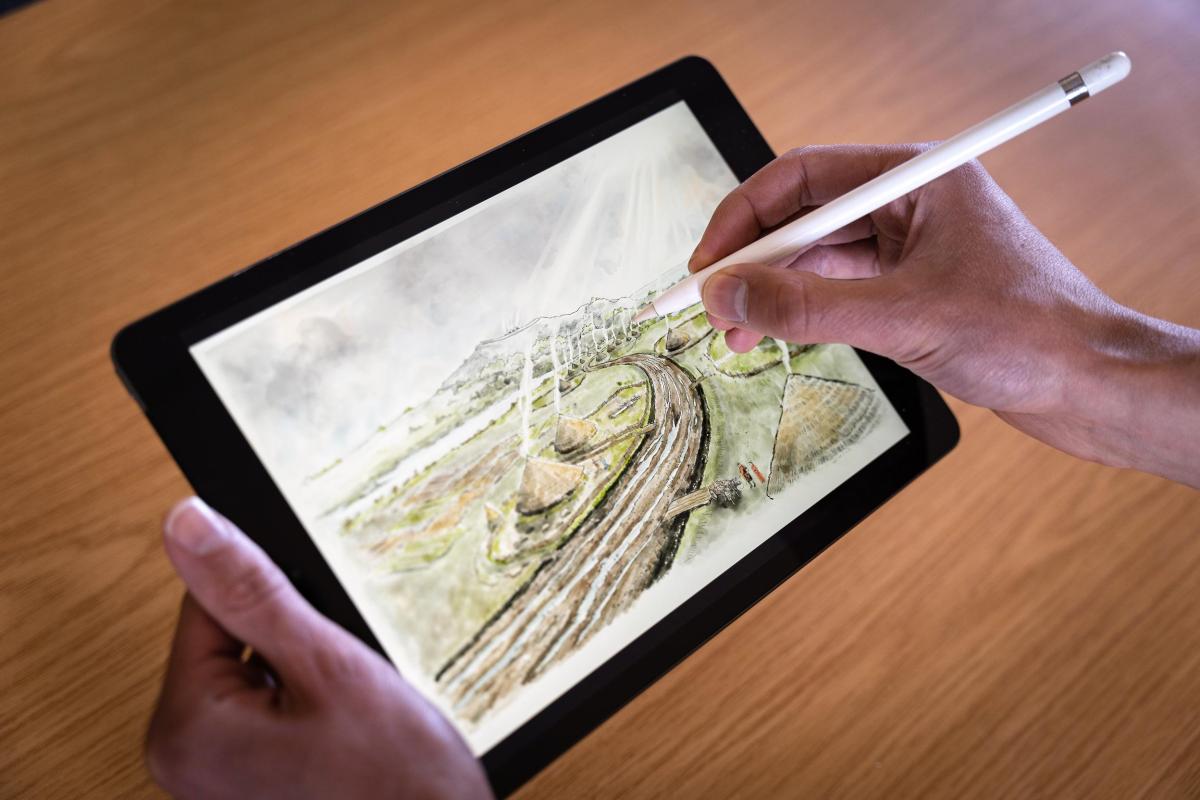 Jono Sutton does digital drawing