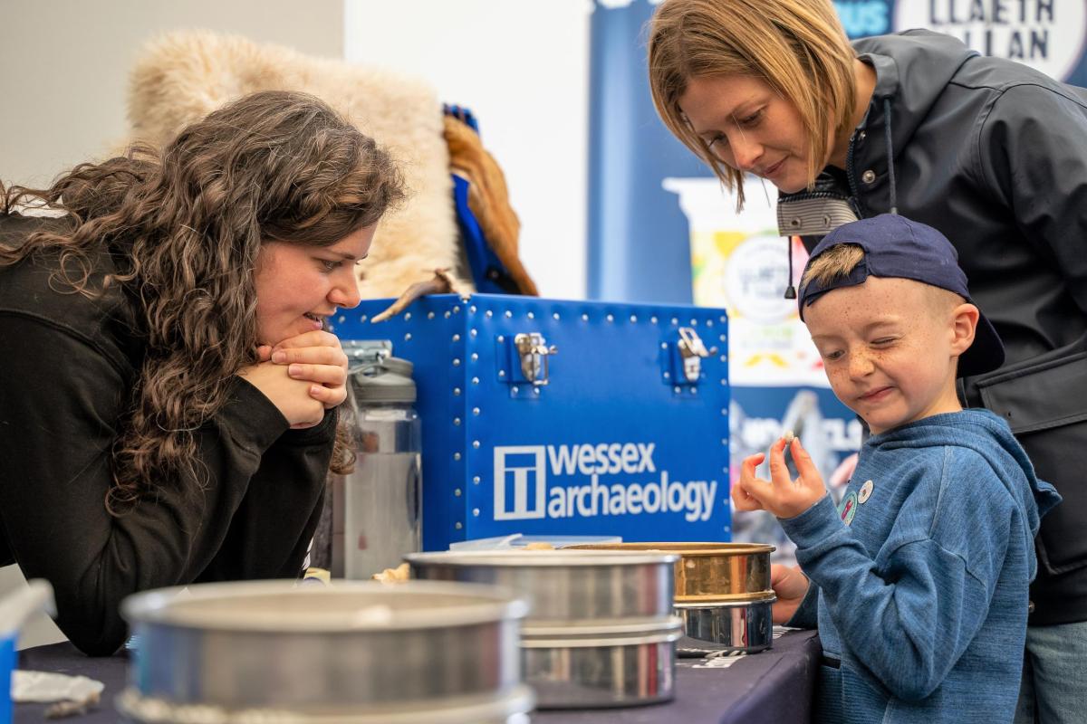 Beth Harrison, Community Engagement Co-ordinator, at Eisteddfod yr Urdd 2022