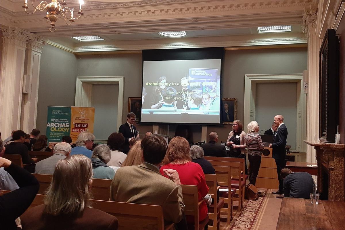 Strategy Director, Giles Woodhouse, spoke to delegates about the future of Wessex Archaeology