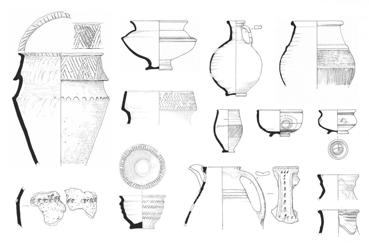 Selection of pottery illustrated for publication