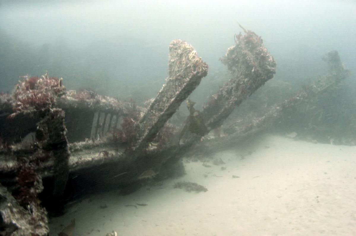 Wreck of the HMS Drake on the seabed