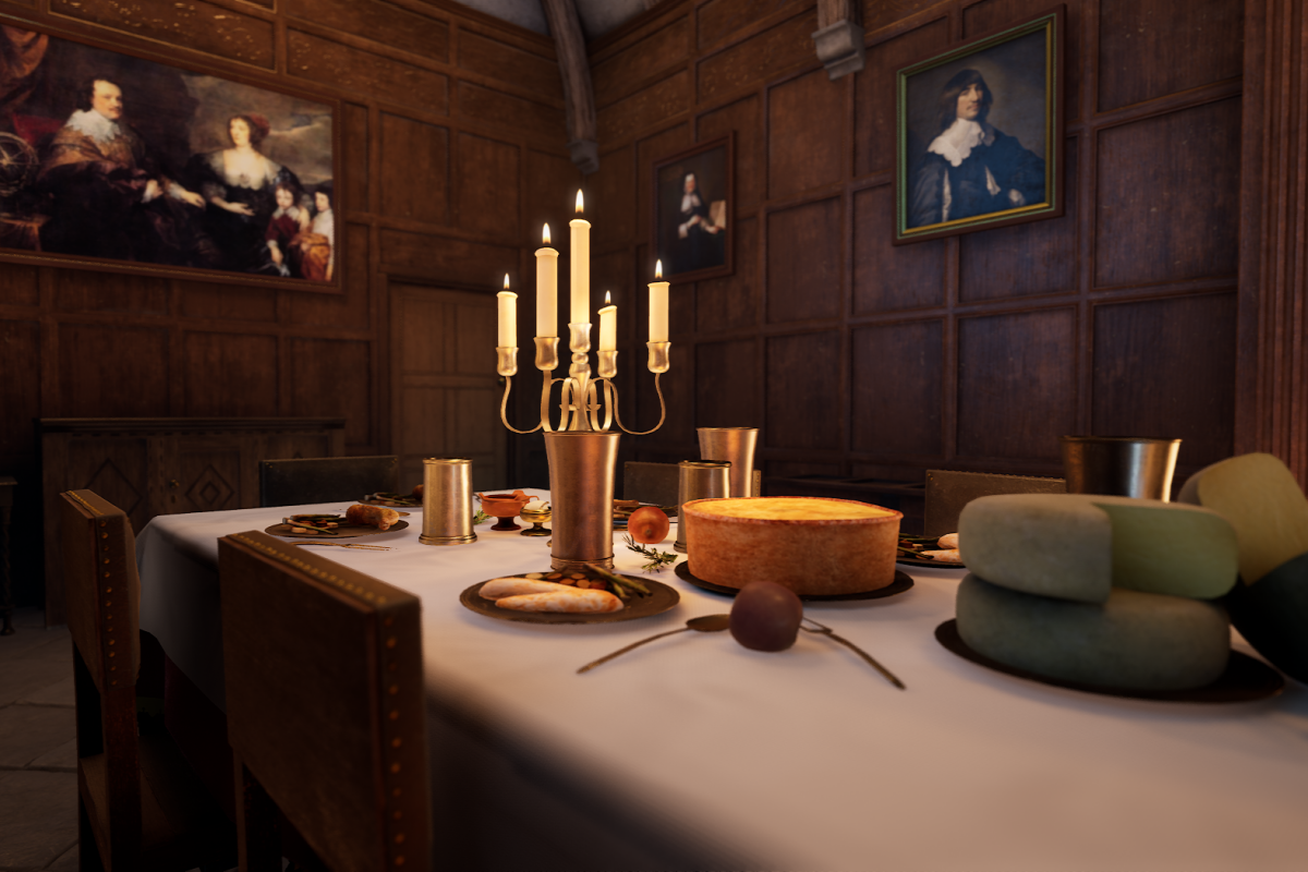 Coleshill Hall Virtual Reality Experience table