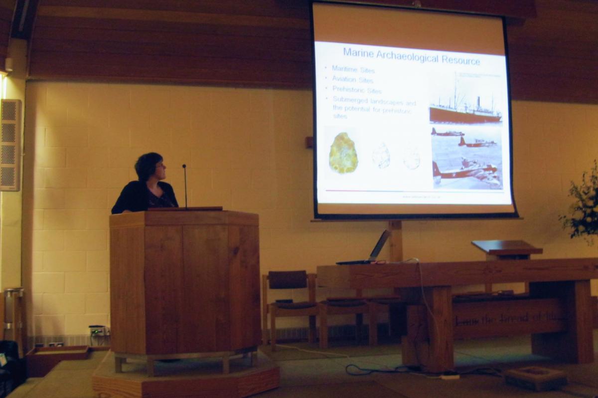 Presentation of submerged prehistory lecture