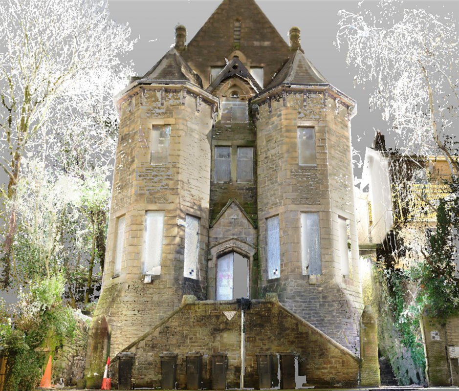 Laser scan data of the exterior by Wessex Archaeology