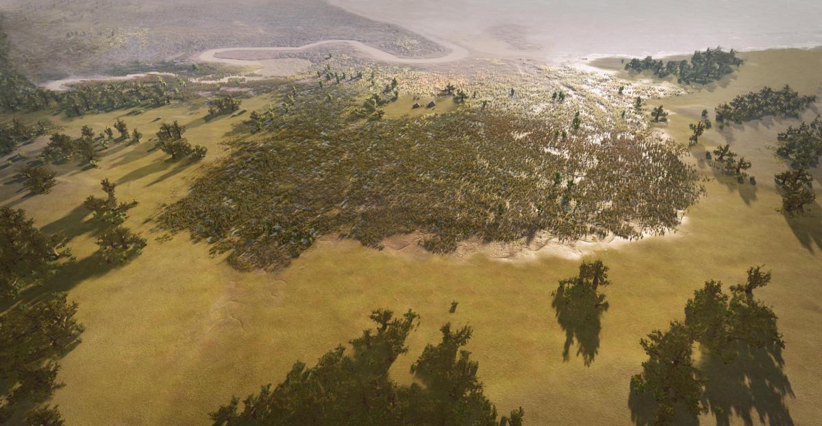 Iron Age reconstruction of Arne landscape 