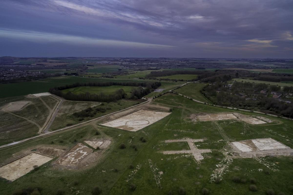 The site at Larkhill, image captured by Rob Rawcliffe of FIDES Flare Media Ltd