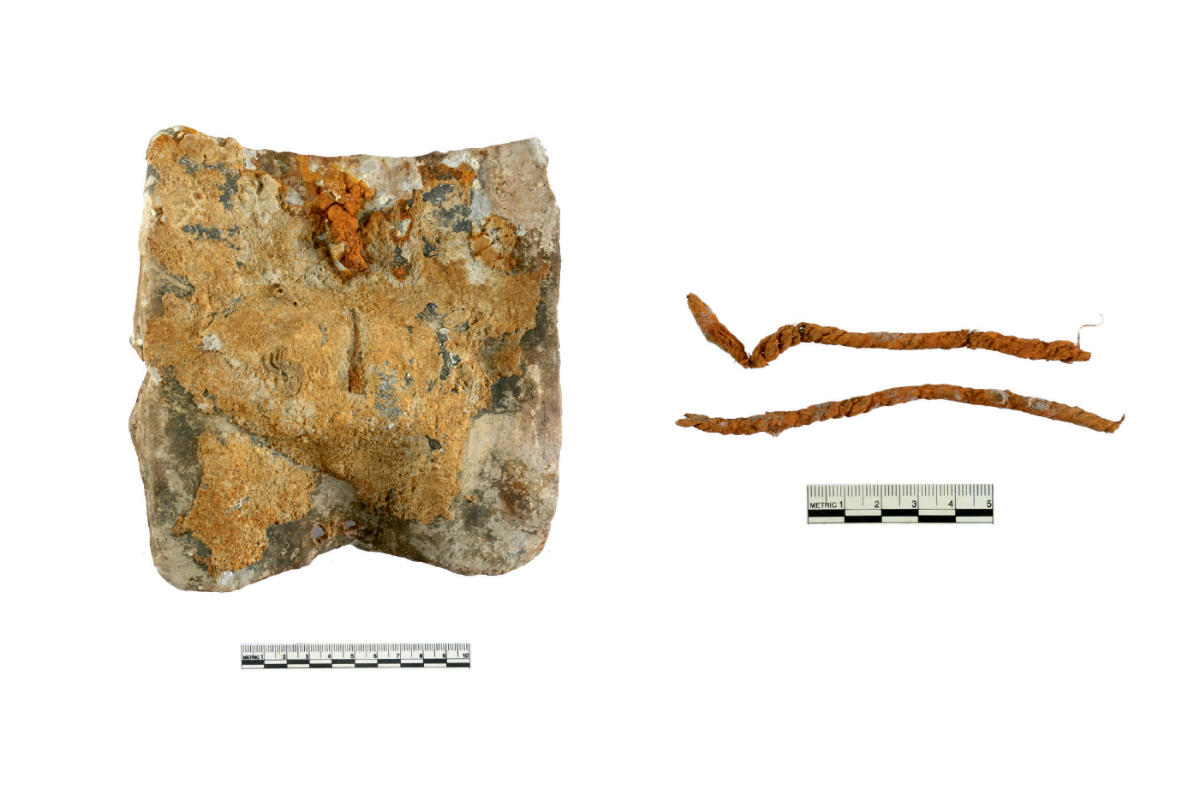 Photo of lead apron and retaining strings