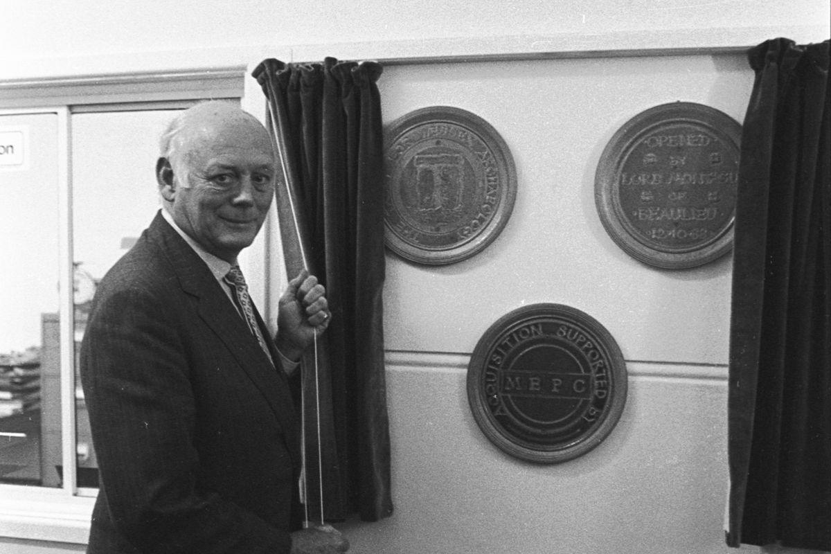 Lord Montague of Beaulieu officially opening the offices