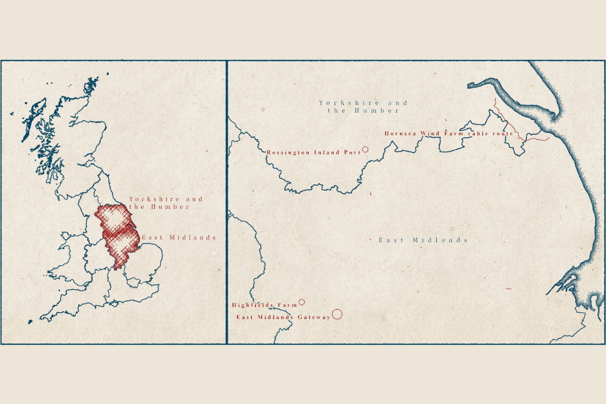 Cows, curds and casseroles map showing distribution