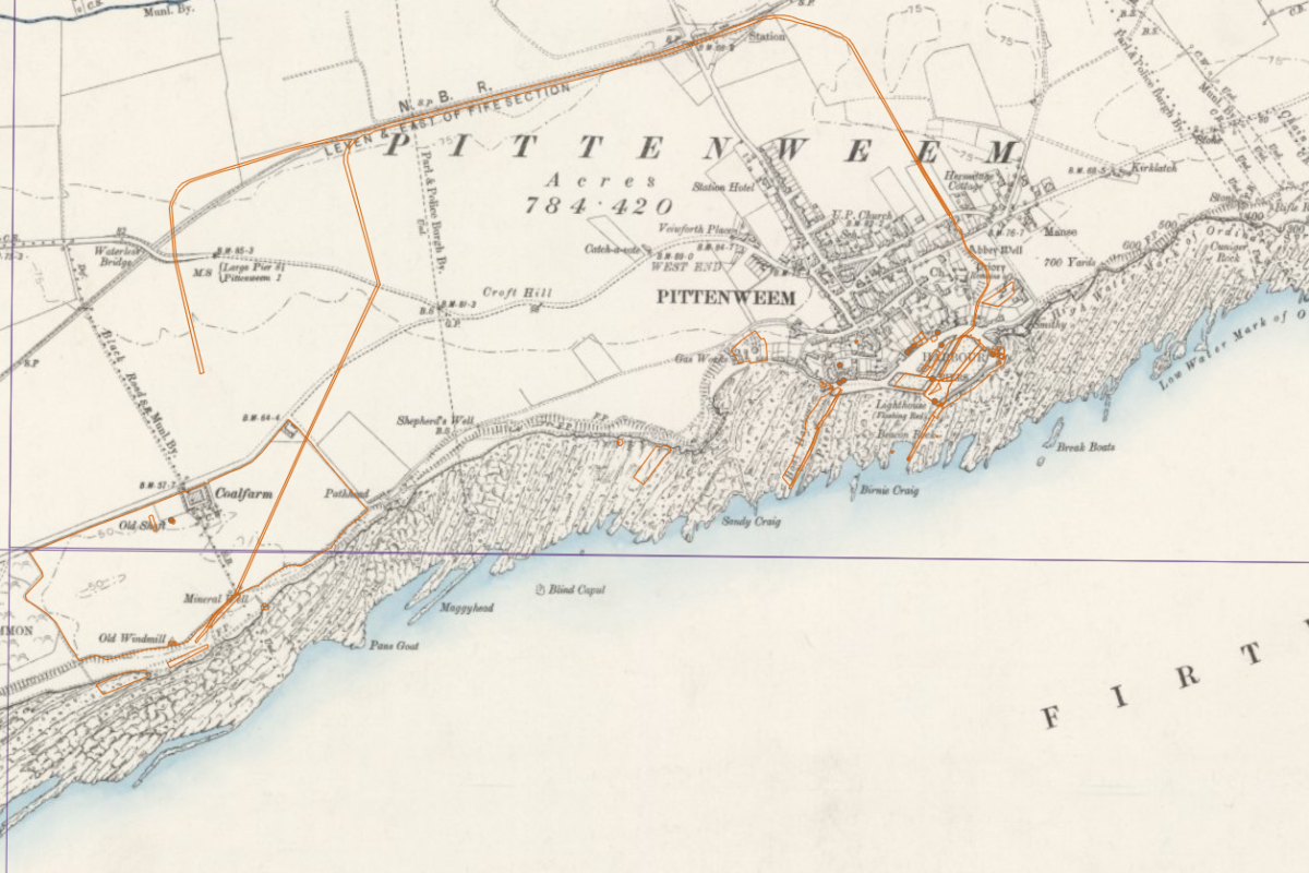 Historic map of Firth of Forth