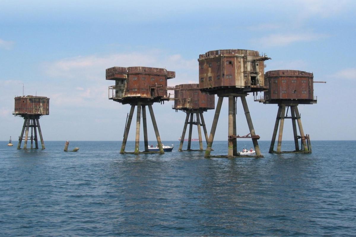 Maunsell Sea Forts in the Thames approach to DP World London Gateway