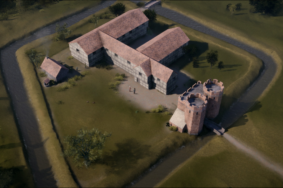 Reconstruction of a Medieval manor house Coleshill
