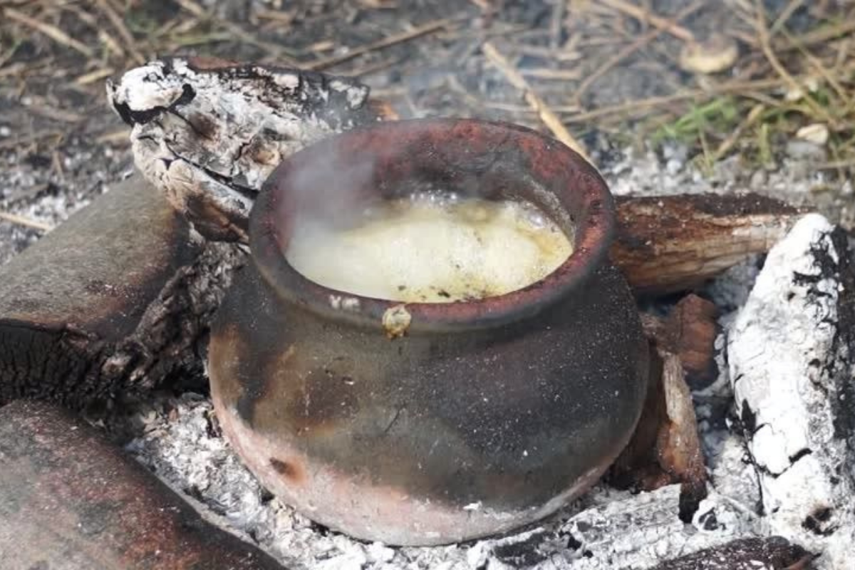 Cows, curds and casseroles - pot bubbling on an open fire