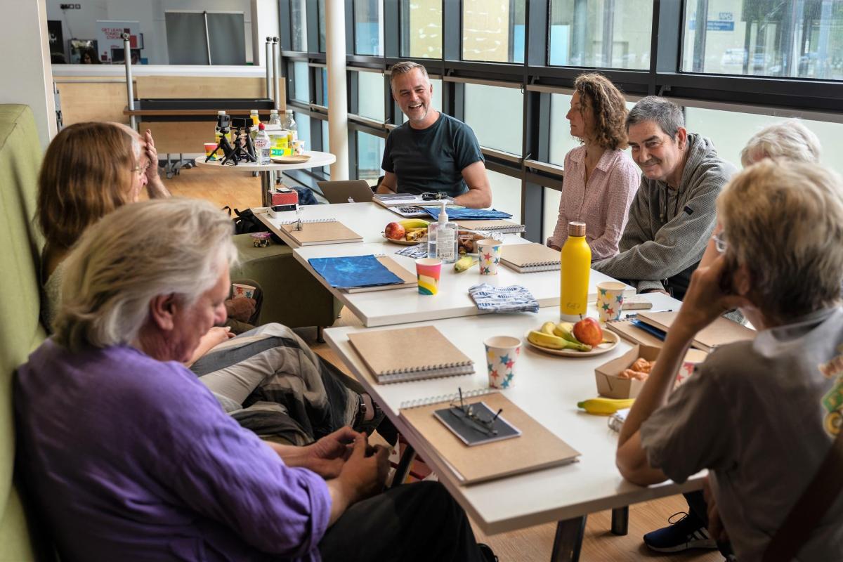 The Ripple Effect participants meet up at the Five Rivers Health and Wellbeing Centre before heading out to the River Avon