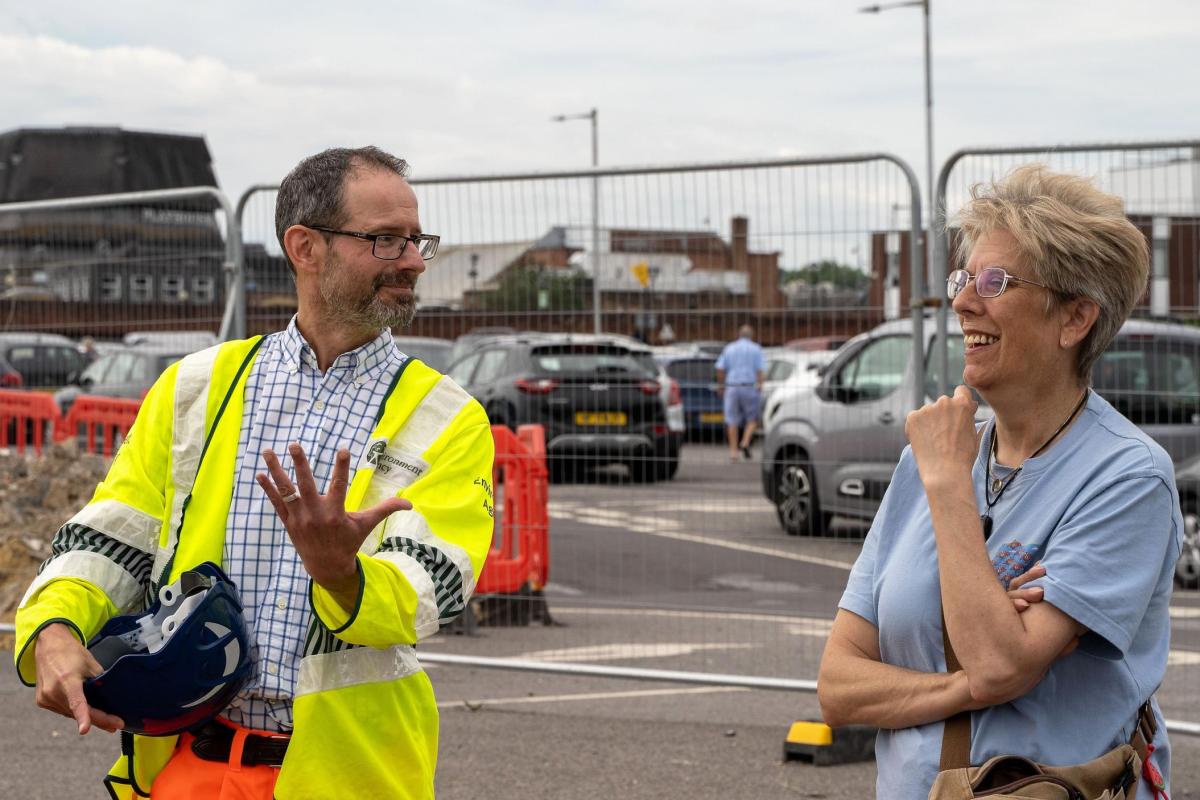 Environment Agency staff chatting with participants of The Ripple Effect 