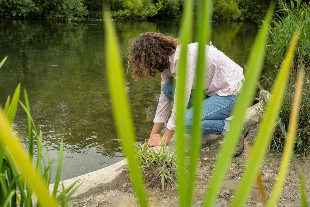 The Ripple Effect participant on the banks of the River Avon