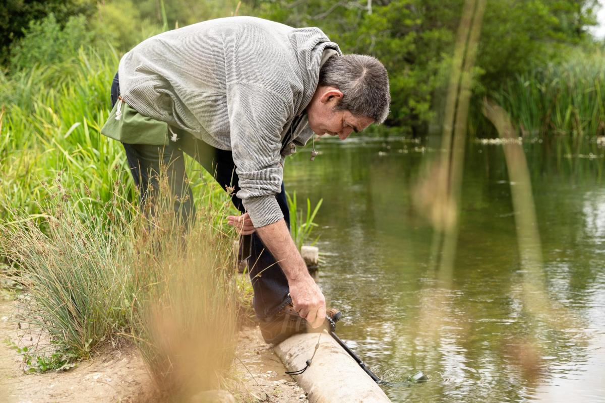 Filming underwater in the River Avon for The Ripple Effect