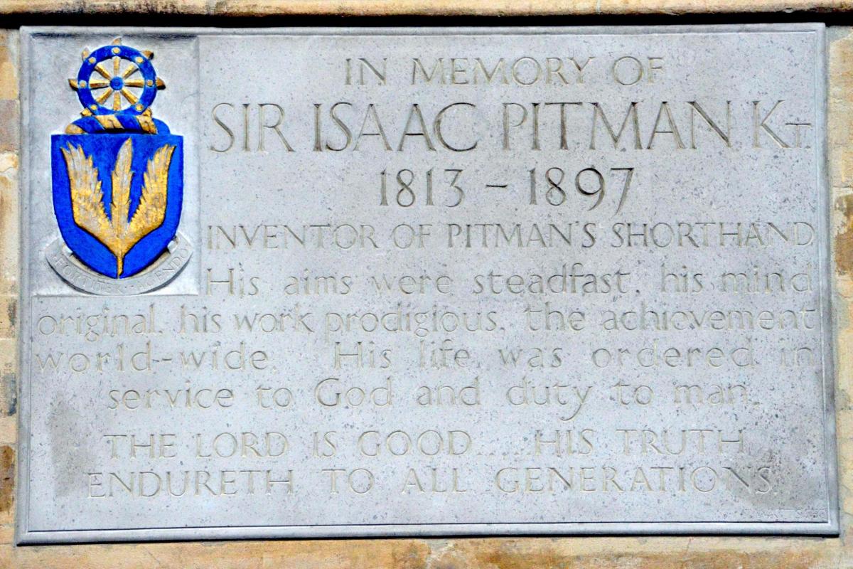 In memory of Sir Isaac Pitman