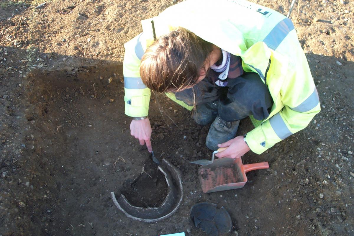 Archaeological excavation work at Renny Lodge Hospital