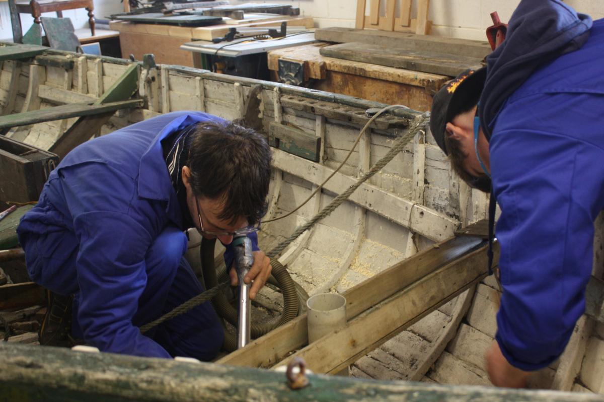 Restoration work on a small vessel Scottish Fisheries Museum