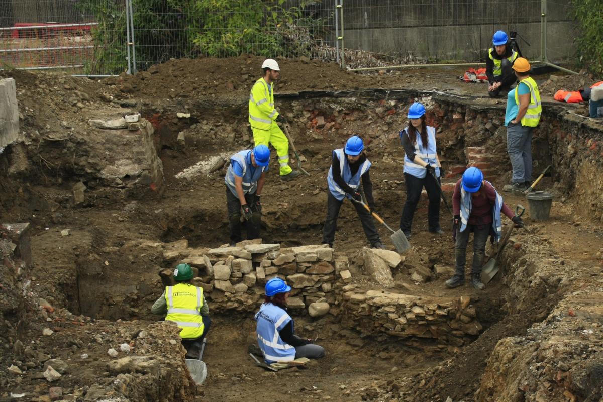 Sheffield Castle archaeological excavation