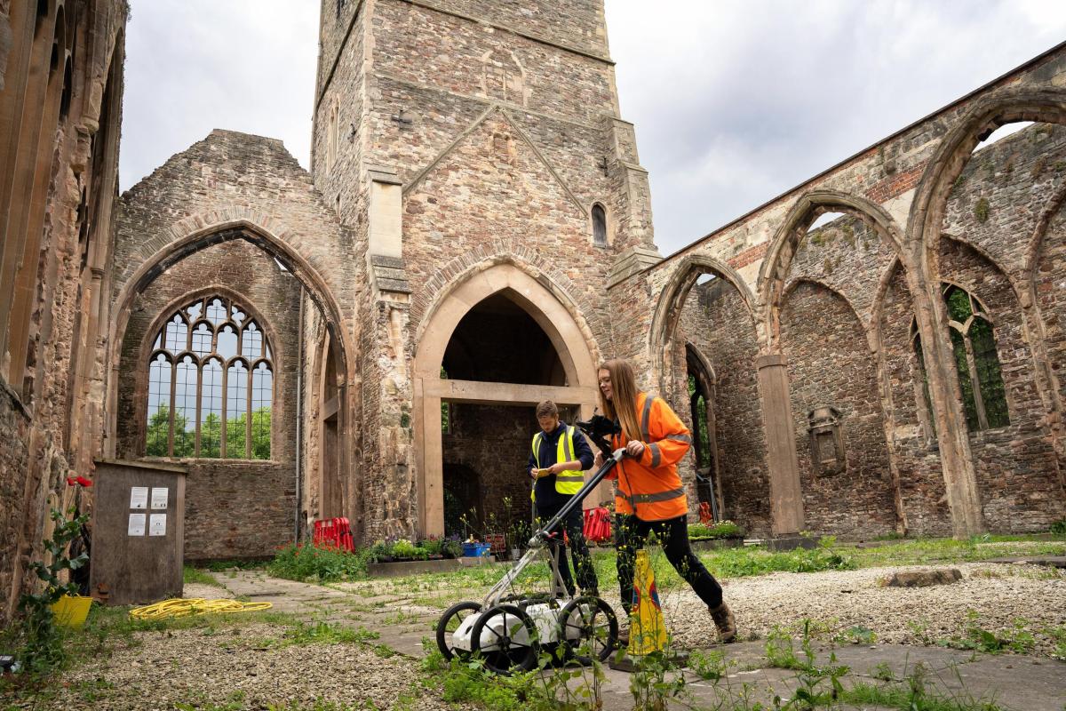 Geophysical surveys on the floor of St Peter's Church, Bristol