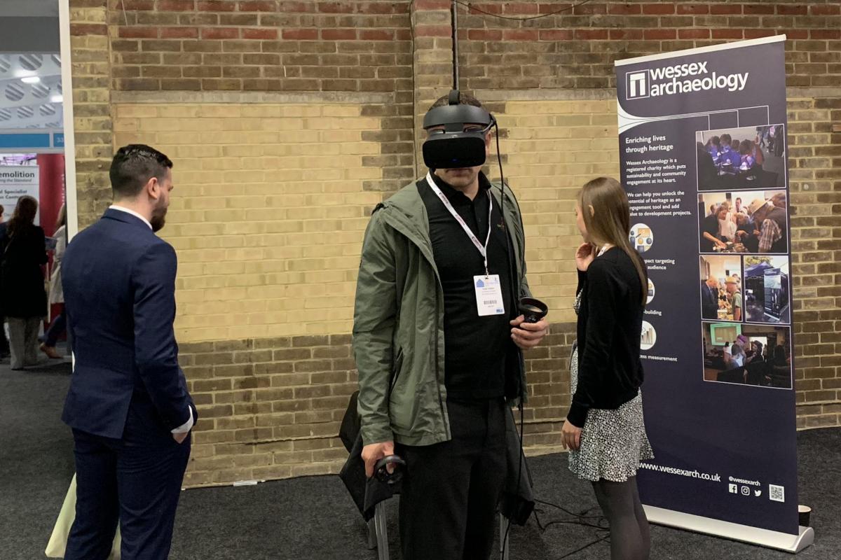 Wessex Archaeology show heritage VR capability at Kent Construction Expo