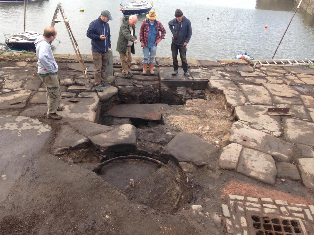 Waggonway excavations Cockenzie Harbour