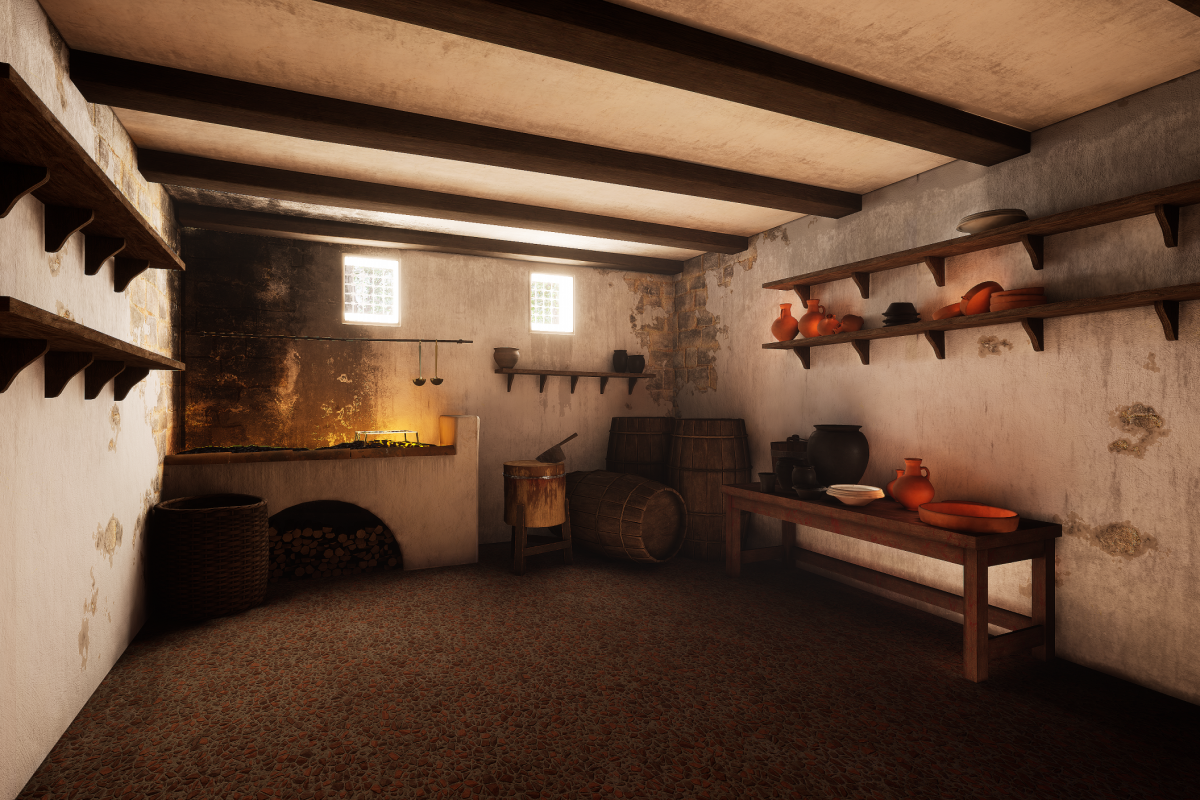 Heritage Interpretation Virtual Reality from Wessex Archaeology Roman Kitchen