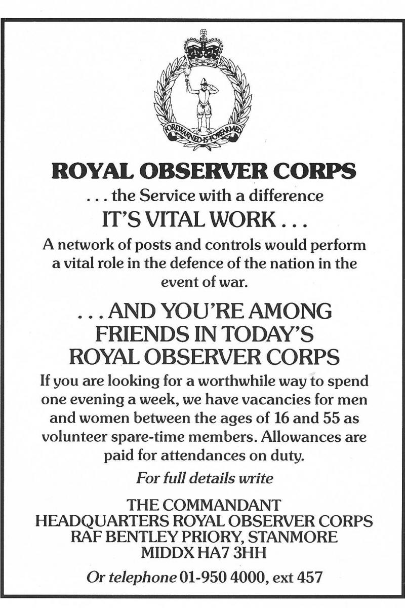 ROC Recruitment Poster Mid 1980s Crown Copyright