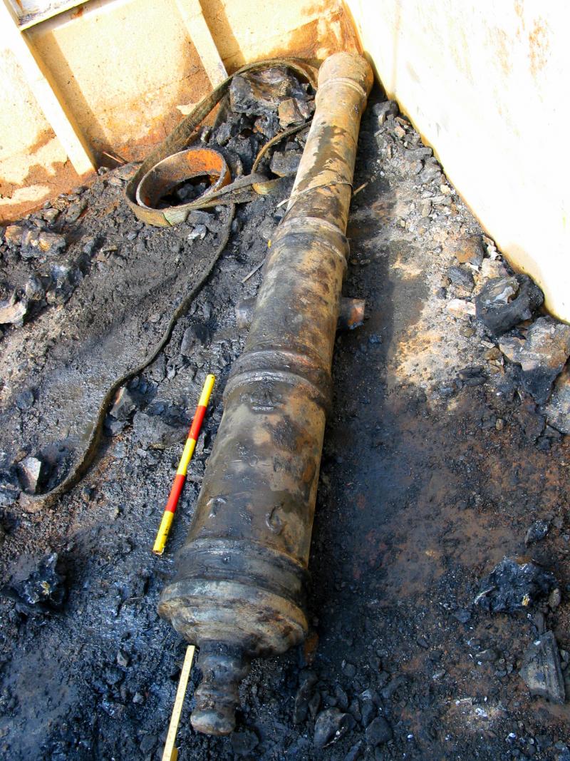 Cannon recovered from the Wreck in the Thames Princes Channel