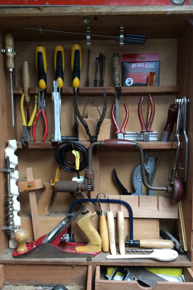 tool box collection from lost and found