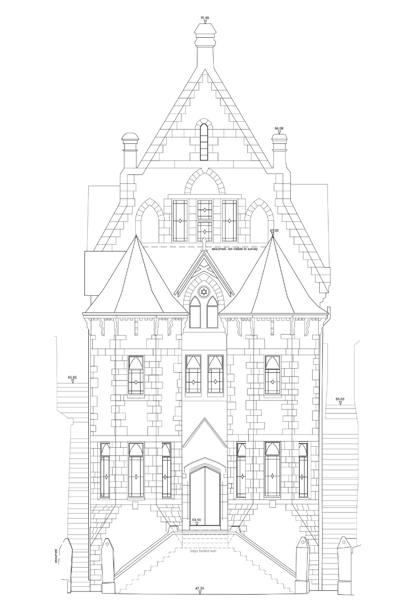 Recording The Last Synagogue of the Welsh Valleys linework