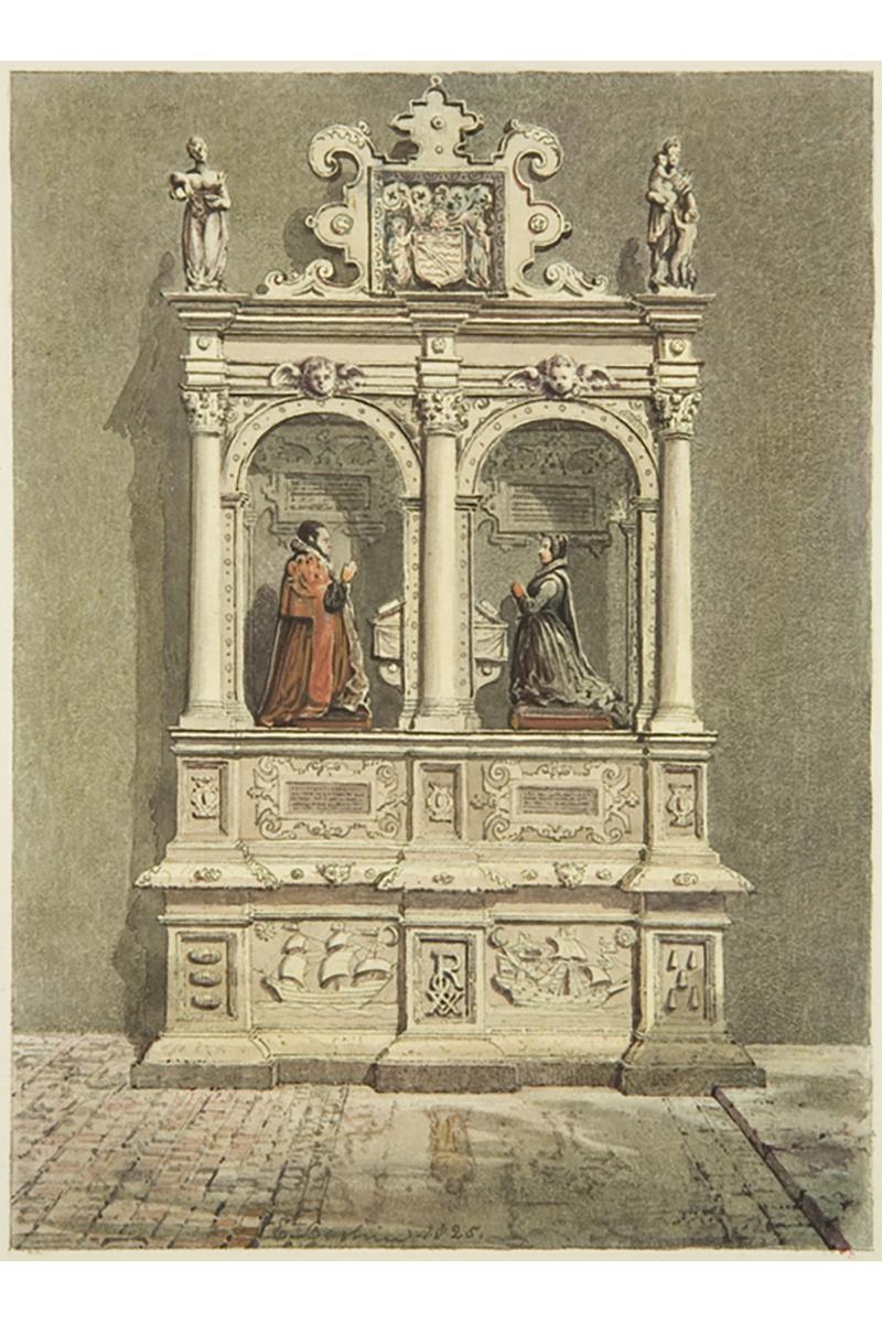 Memorial to Robert and Martha Aldworth, by E. Cashin, Reproduced with permission of Bristol Museum and Art Gallery (ref. M2667)
