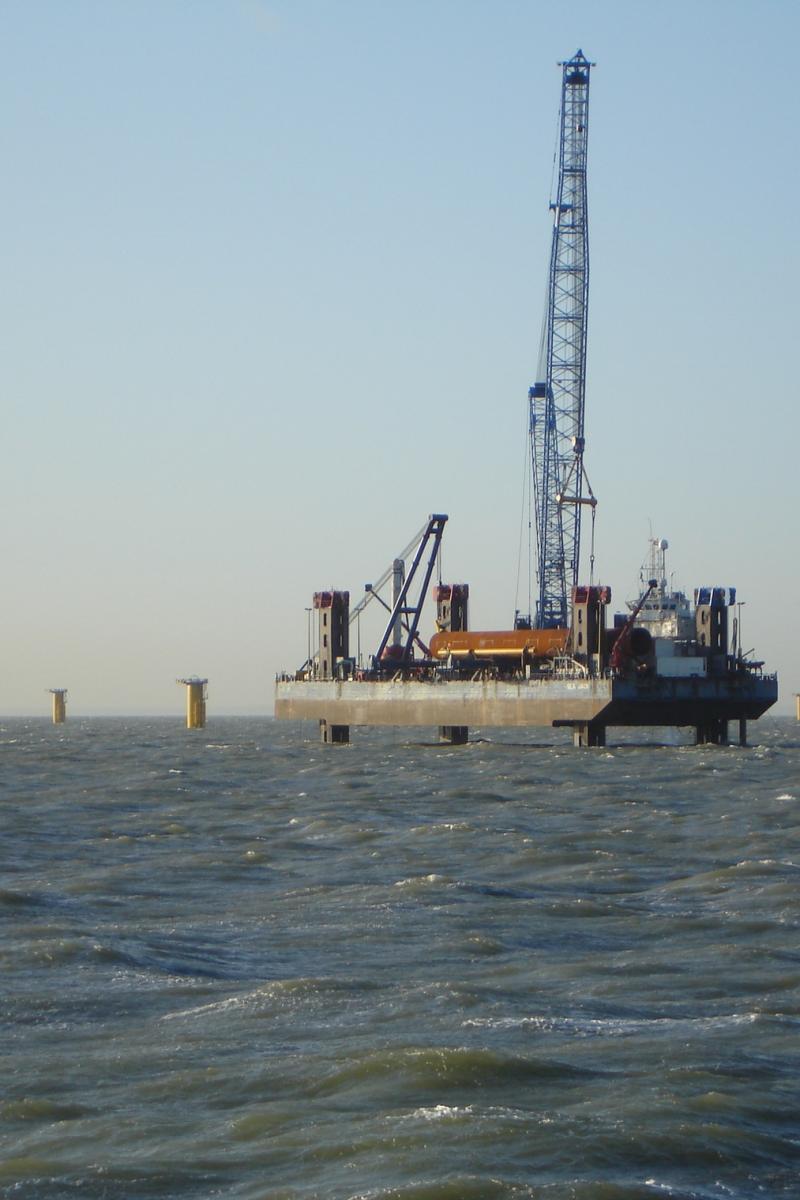 Building a windfarm at sea