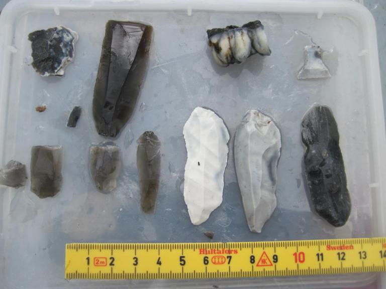 A selection of flint tools recovered reported via The Protocol