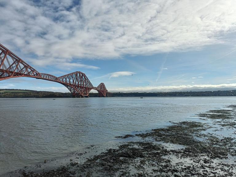red bridge over water