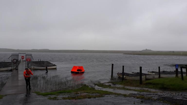 coast view on a foggy day