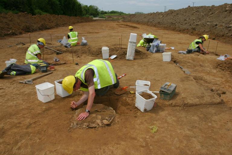 Excavations at Cottington Road on the Margate pipeline