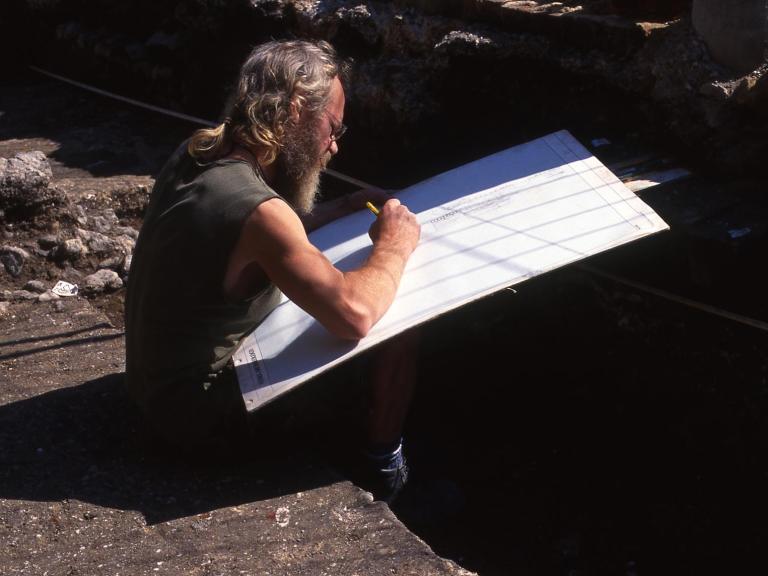 Archaeologist at Greencroft Street