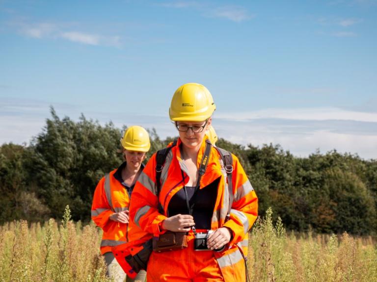 Colleagues working on site