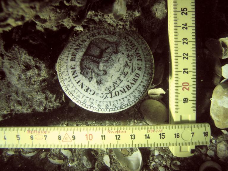 ALSF Artefacts from the Sea -Jar of bear grease on the Pipe Wreck