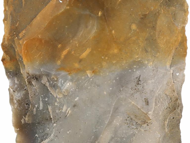 Detail showing where flint has become stained