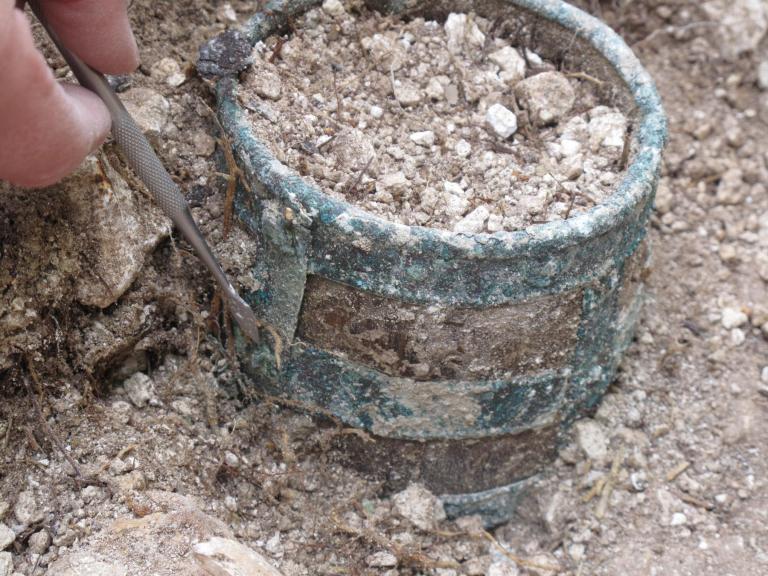Anglo-Saxon bucket from Barrow Clump